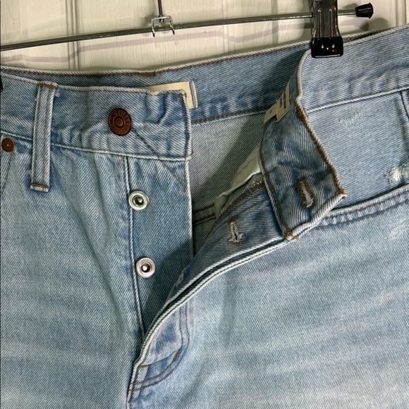 Madewell Relaxed Denim Cutoff Shorts Button Fly Size 29 W 17.5” I 3” R 12” - Picture 4 of 7